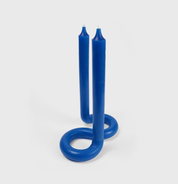 Twist Candle Sticks By Lex Pott - Royal Blue