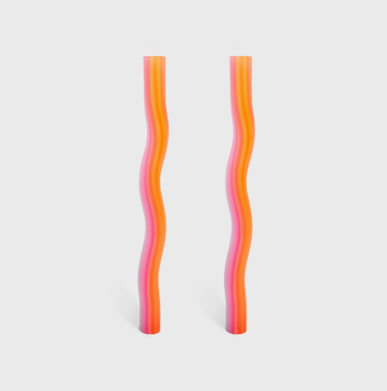 Wiggle Candles By Lex Pott - Orange (2 Pack)