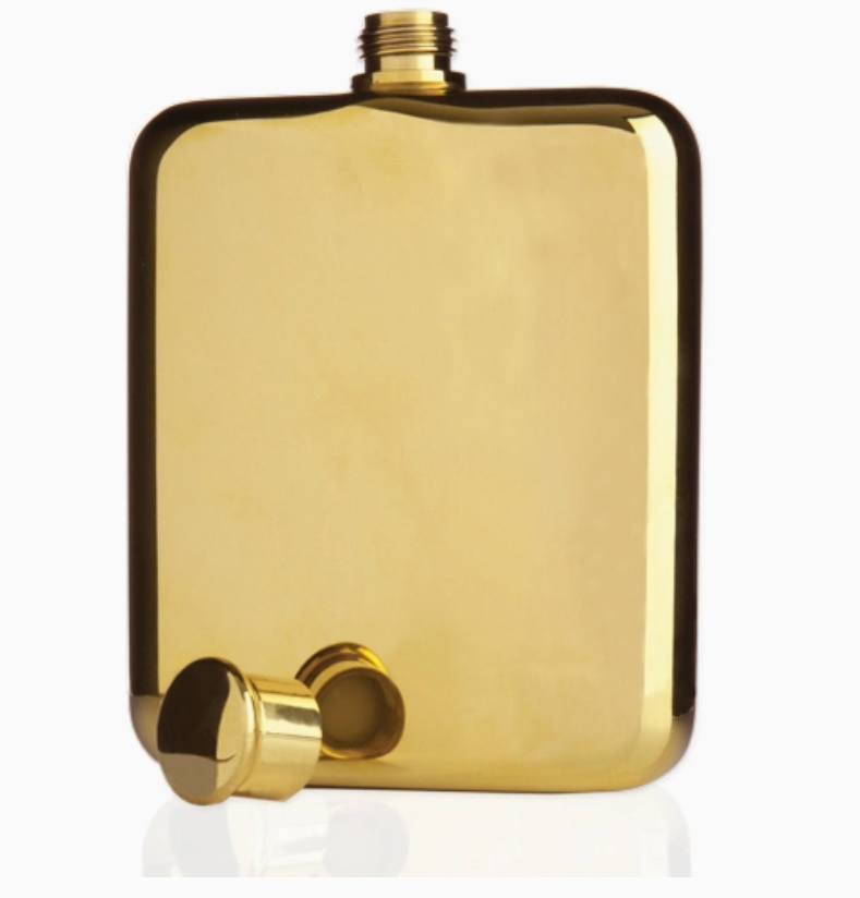 Polished Gold Plated Flask