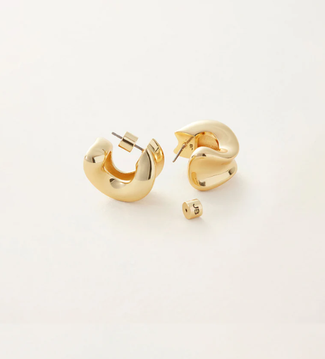 Chunky Doune Hoop Earrings - Gold