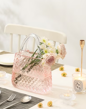 Glass Purse Vase