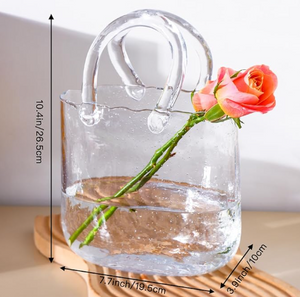 Glass Purse Vase