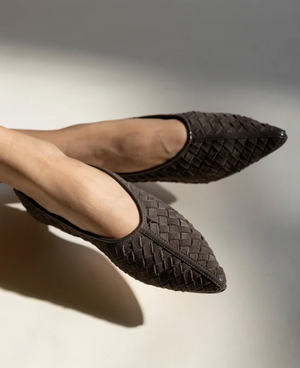 Zelda Woven Pointed Toe Flat