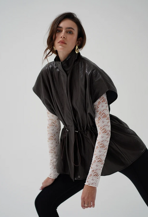 Fairfax Short Sleeve Faux Leather Jacket