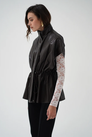 Fairfax Short Sleeve Faux Leather Jacket