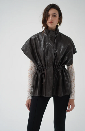 Fairfax Short Sleeve Faux Leather Jacket