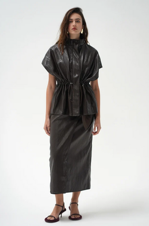 Fairfax Short Sleeve Faux Leather Jacket