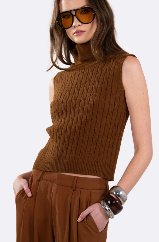 Jodie Sleeveless Sweater Top