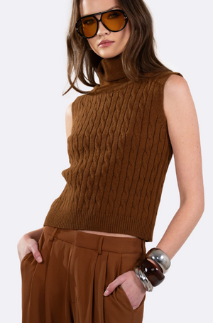 Jodie Sleeveless Sweater Top