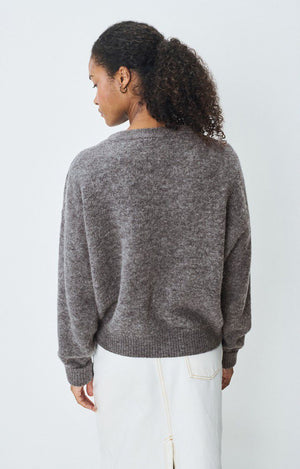 Vitow Crew Neck Sweater - Steel Melange