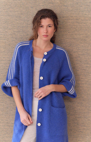 Vitow Mid-Length Cardigan - Olympic Blue