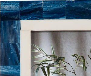 Photo Frame - Blue Resin Modern Geometric Border, 5x7 in.