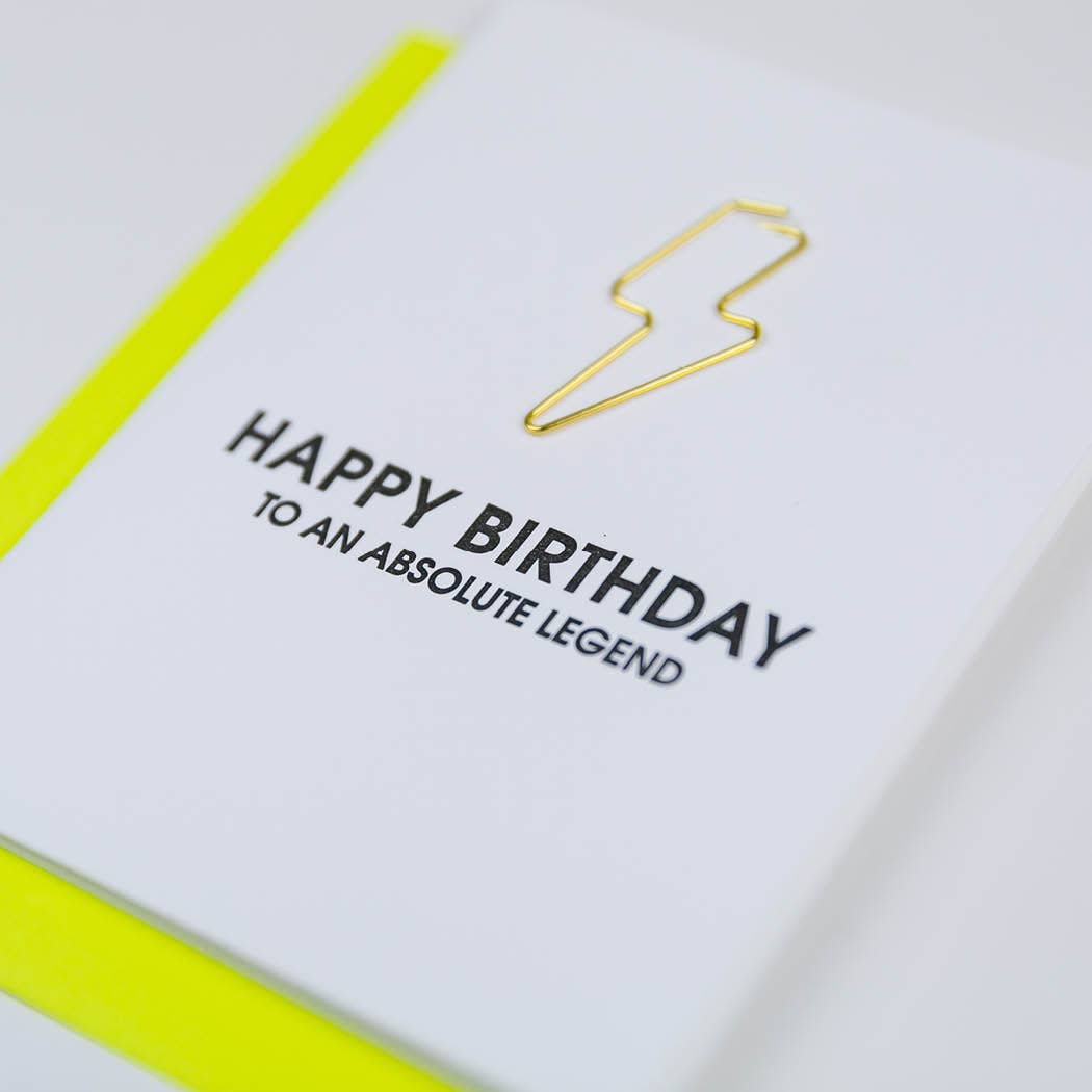 Absolute Legend Paper Clip Letterpress Greeting Card - The Collective Park City