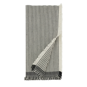 Black-White Stripe Cotton 20" Cloth Napkin