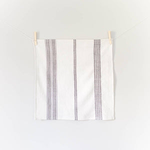 Aden Cotton Dinner Napkin | Natural with Grey - The Collective Park City