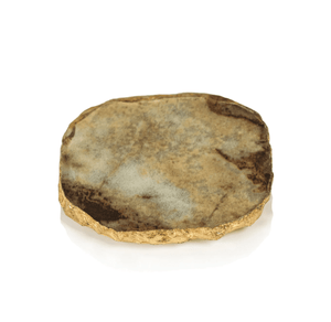 Agate Marble Coaster w/Gold Rim - Set/4 - The Collective Park City