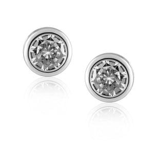 Alaina Bezel Studs - The Collective Park City