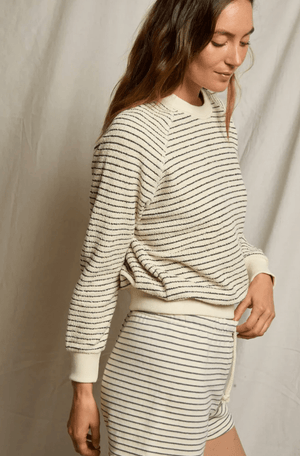 Alexi French Terri Striped Crew Sweatshirt - The Collective Park City