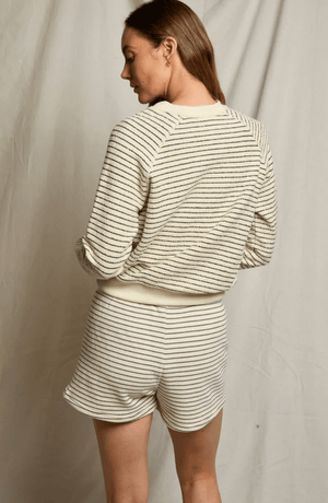 Alexi French Terri Striped Crew Sweatshirt - The Collective Park City