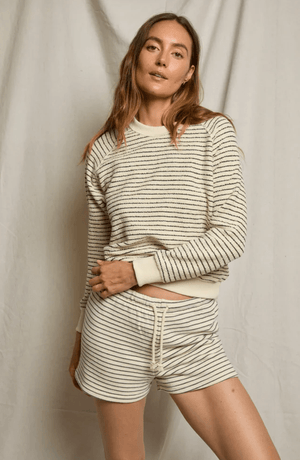 Alexi French Terri Striped Crew Sweatshirt - The Collective Park City