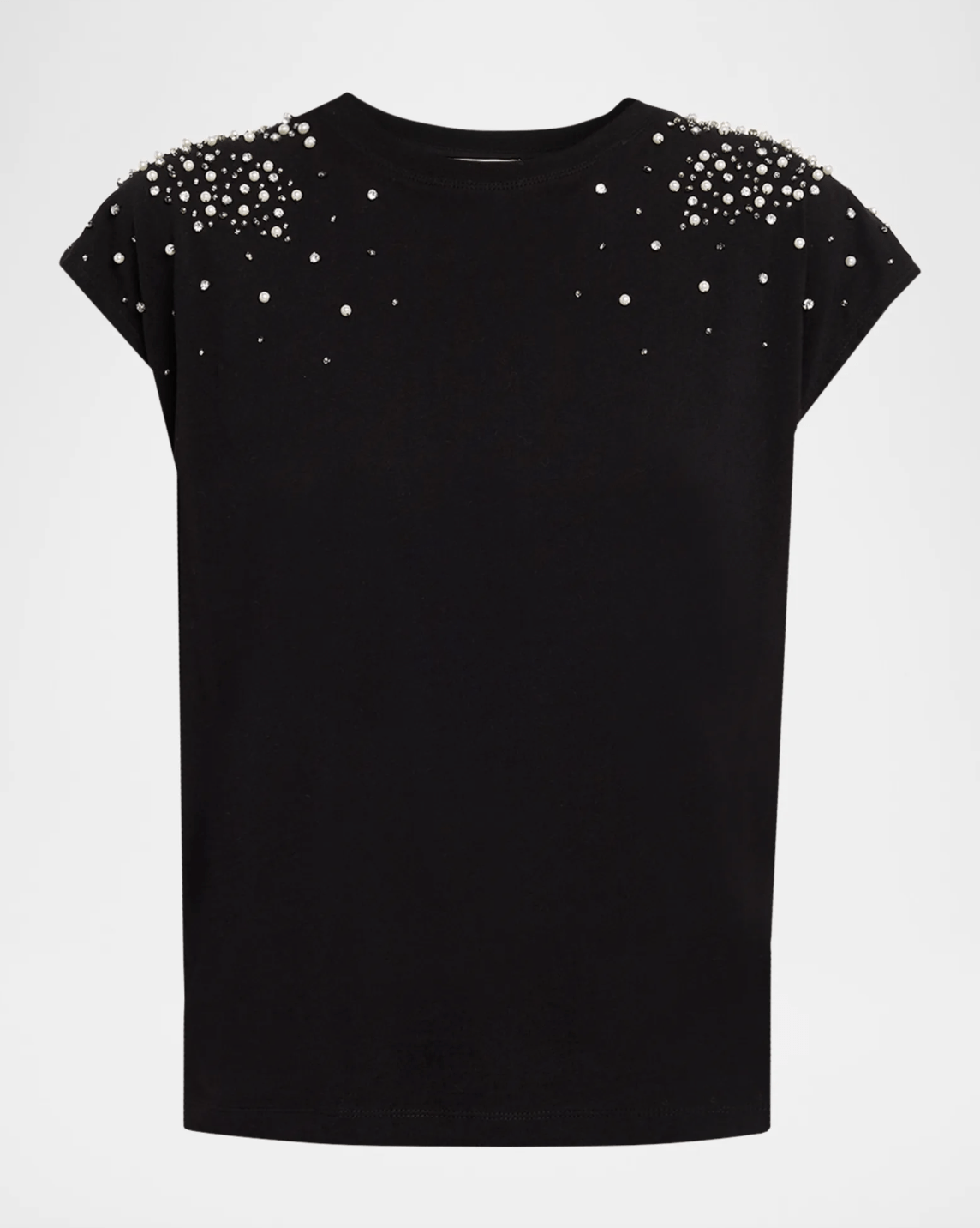 Amelia Embellished T-shirt - Black - The Collective Park City