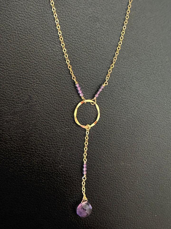 Amethyst Lariat Necklace - The Collective Park City