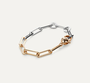 Andi Slim Paperclip Two - Tone Bracelet - The Collective Park City