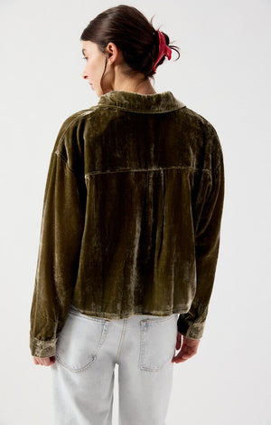Ankaz Velvet Shirt - Oregano - The Collective Park City