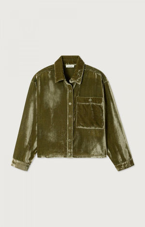 Ankaz Velvet Shirt - Oregano - The Collective Park City
