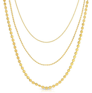 Anya Triple Strand Necklace - Gold - The Collective Park City