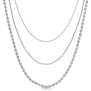 Anya Triple Strand Necklace - Silver - The Collective Park City