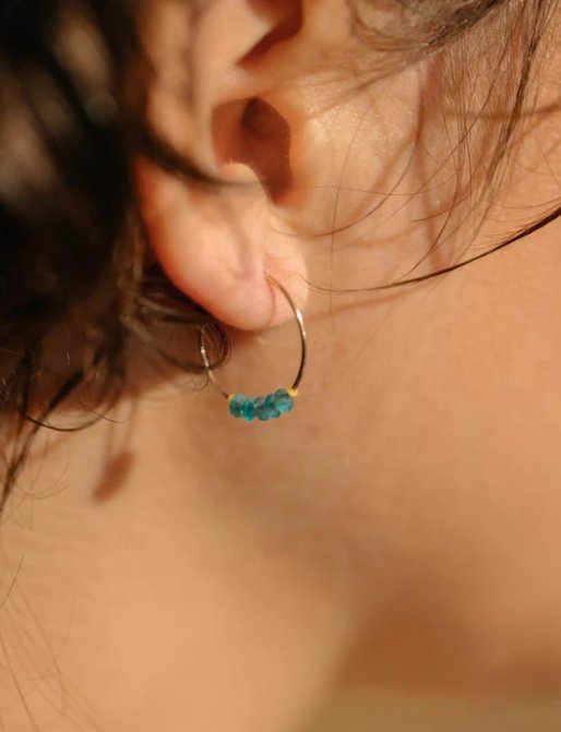 Anything is Possible Apatite Hoop Earrings - The Collective Park City