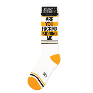 Are You Fucking Kidding Me Gym Crew Socks - The Collective Park City