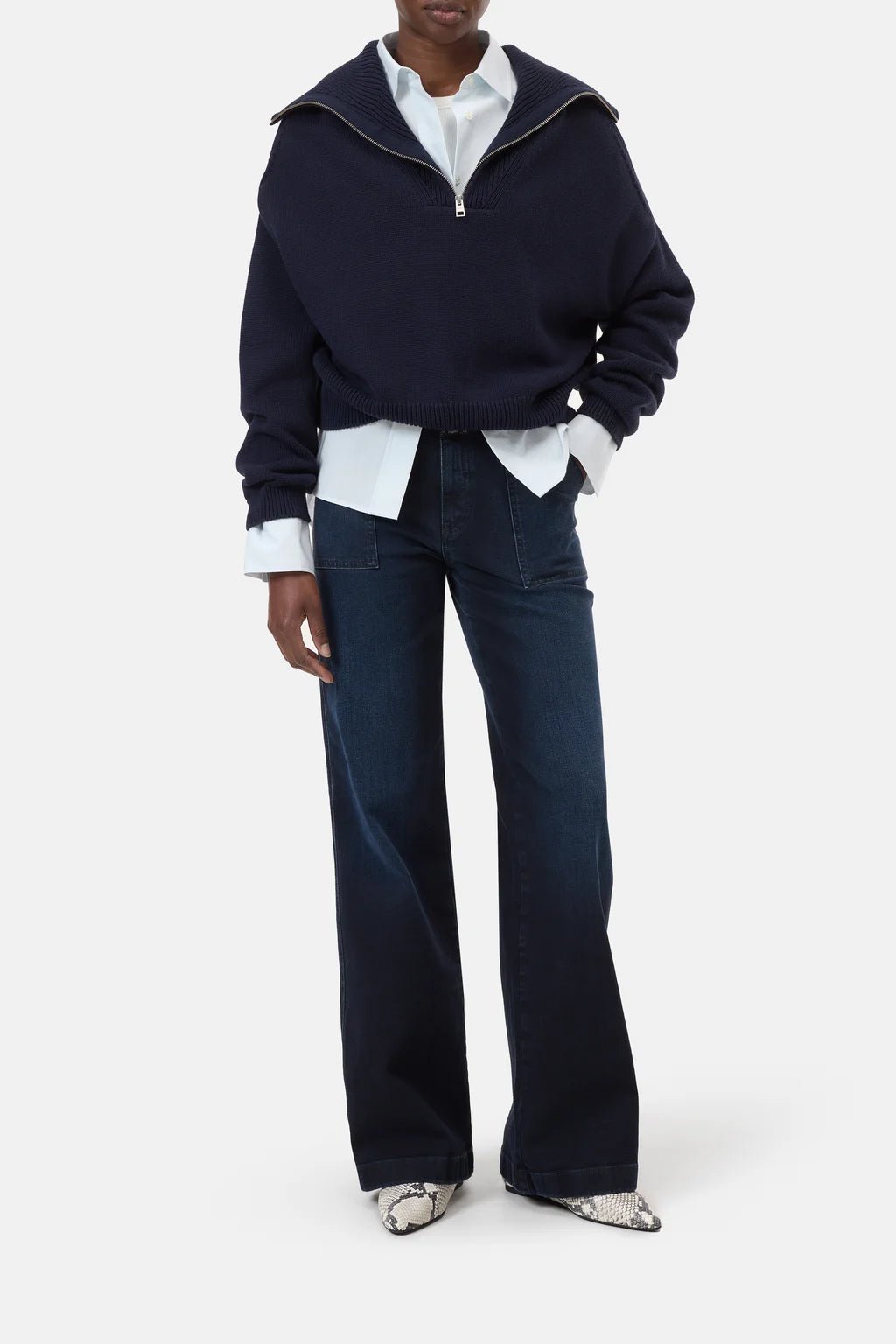 Aria Flared Jean - Blue/Black - The Collective Park City