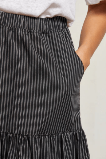 Arielle Poplin Stripe Skirt - The Collective Park City