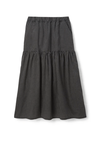 Arielle Poplin Stripe Skirt - The Collective Park City