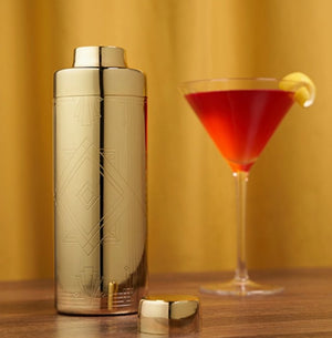 Art Deco Gold - Plated Cocktail Shaker - The Collective Park City