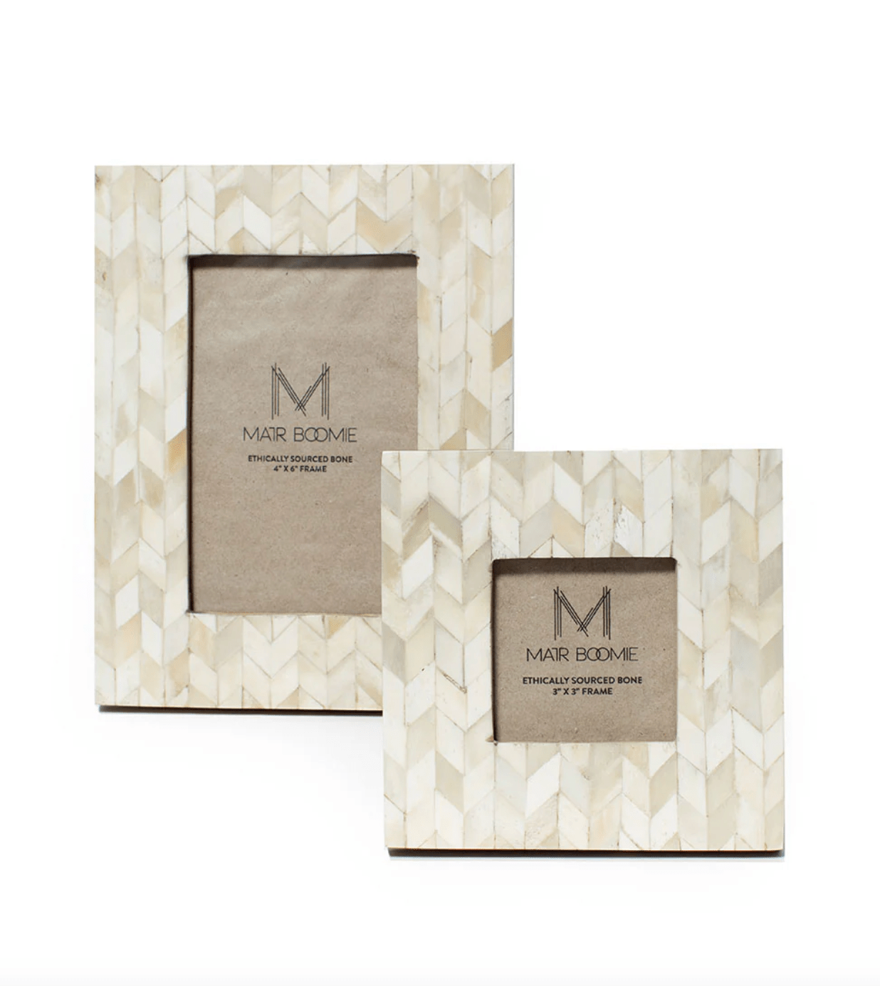 Artemis 3x3 Picture Frame - Handcrafted Bone - The Collective Park City