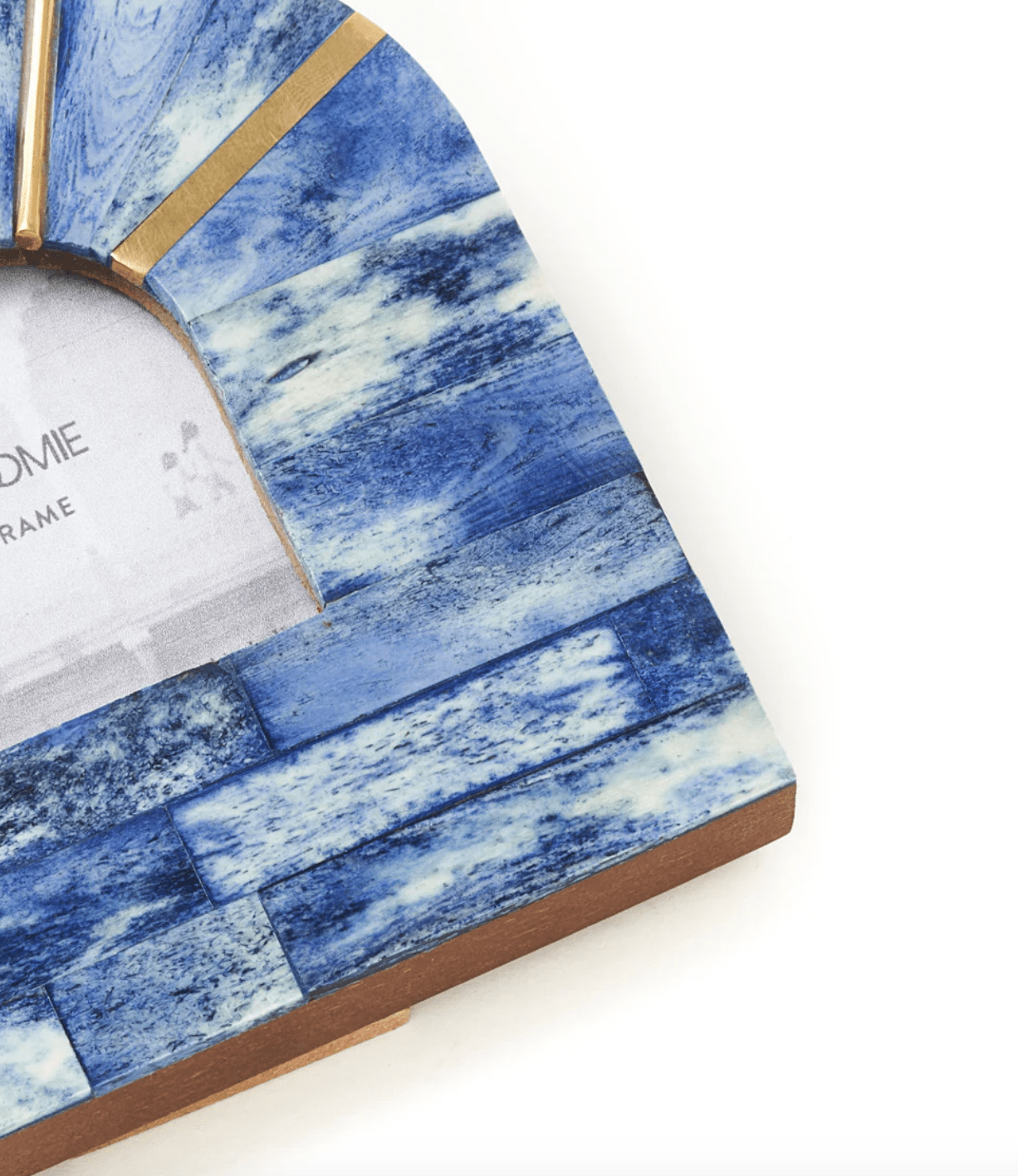 Artemis Indigo Arch 3x3 Picture Frame - Hand Carved Bone - The Collective Park City