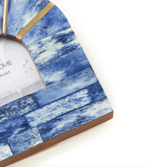 Artemis Indigo Arch 3x3 Picture Frame - Hand Carved Bone - The Collective Park City