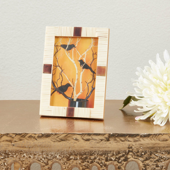 Artisan Ribbed Bone Photo Frame - The Collective Park City