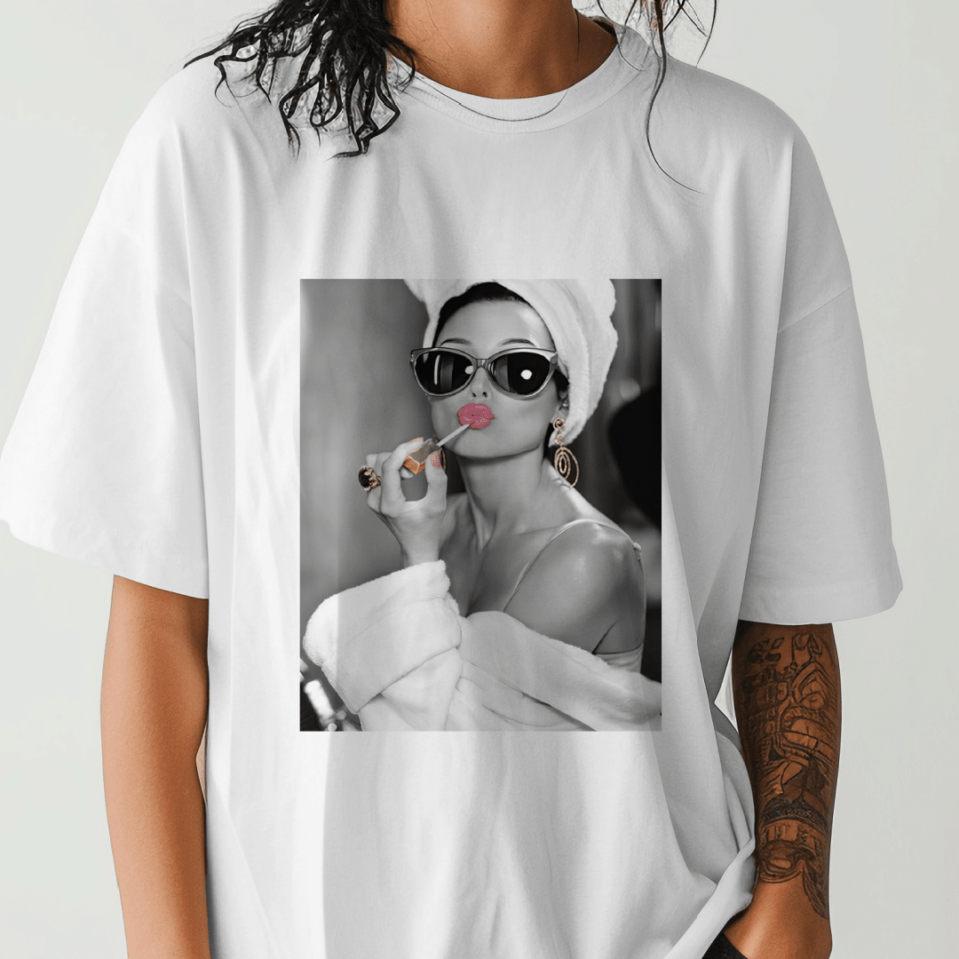 Audrey Hepburn / Lipstick Graphic Tee - The Collective Park City