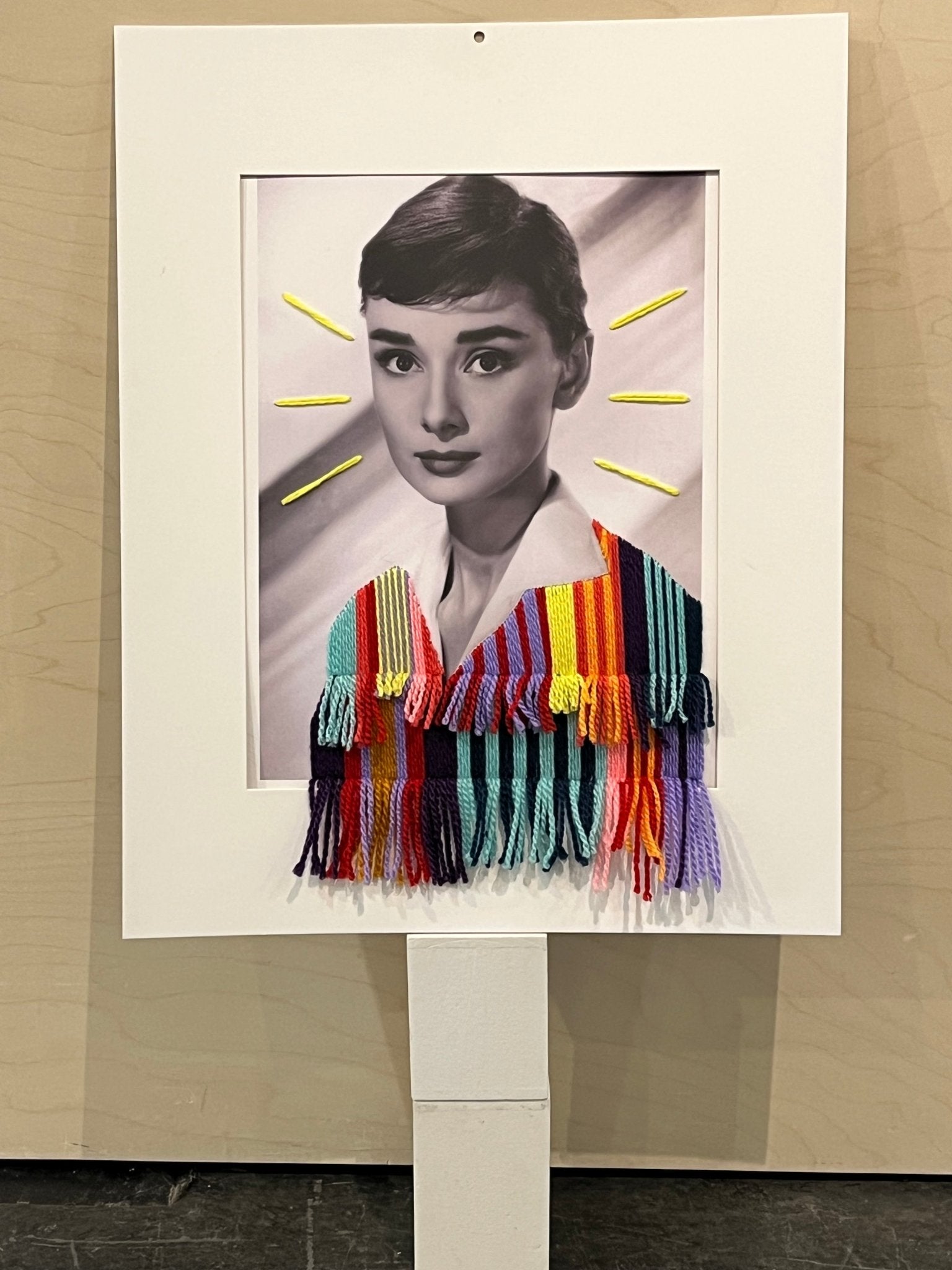 AUDREY HEPBURN Textile Art - The Collective Park City
