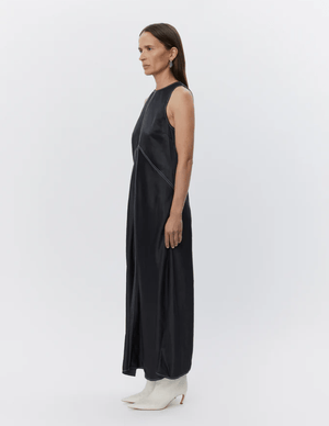 Aurora High Shine Stitched Midi Dress - The Collective Park City