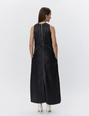 Aurora High Shine Stitched Midi Dress - The Collective Park City