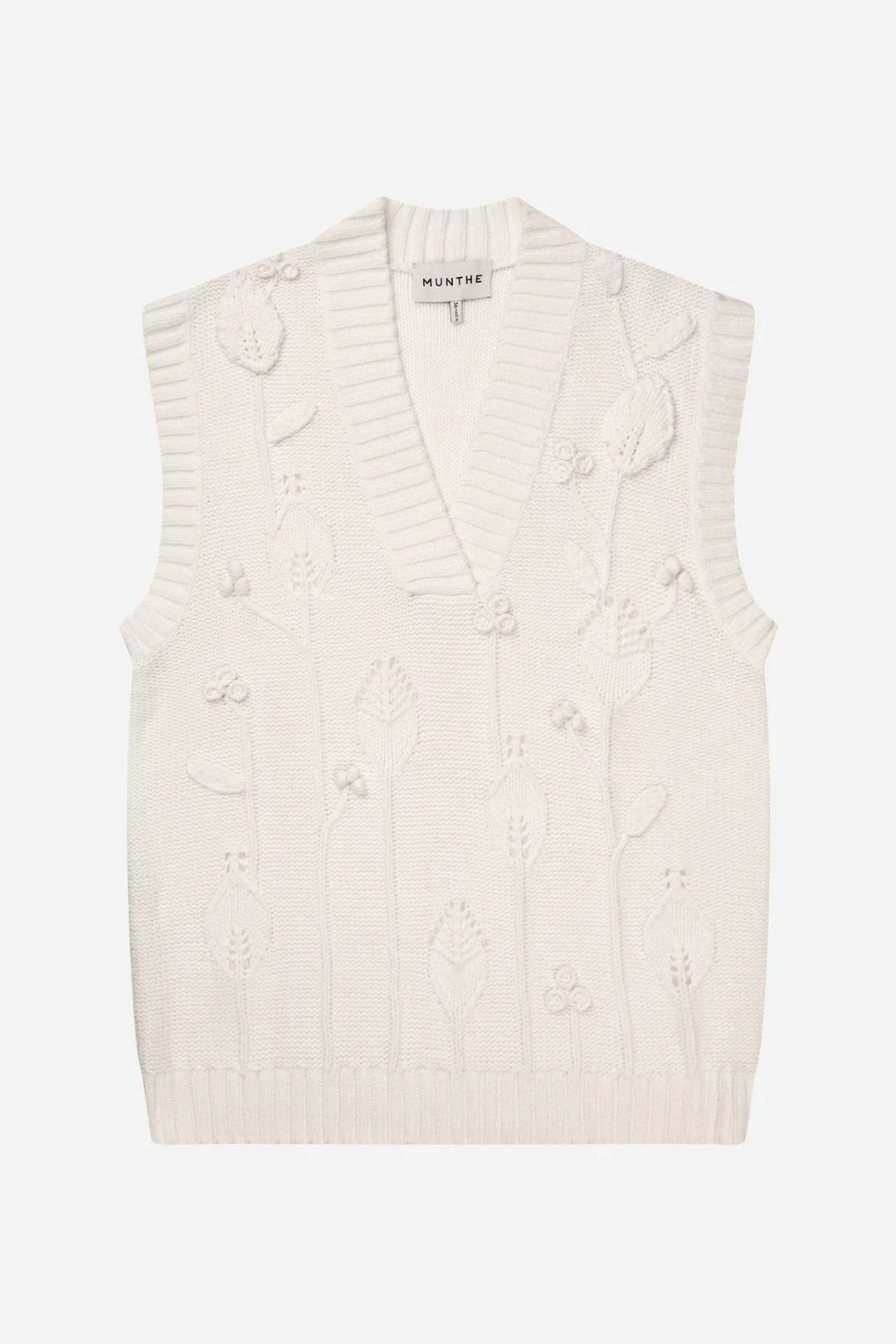 Baburi Knit Sweater Vest - Ivory - The Collective Park City