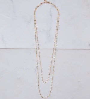 Baby Boho Fresh Water Pearl Layering Necklace - Gold - The Collective Park City