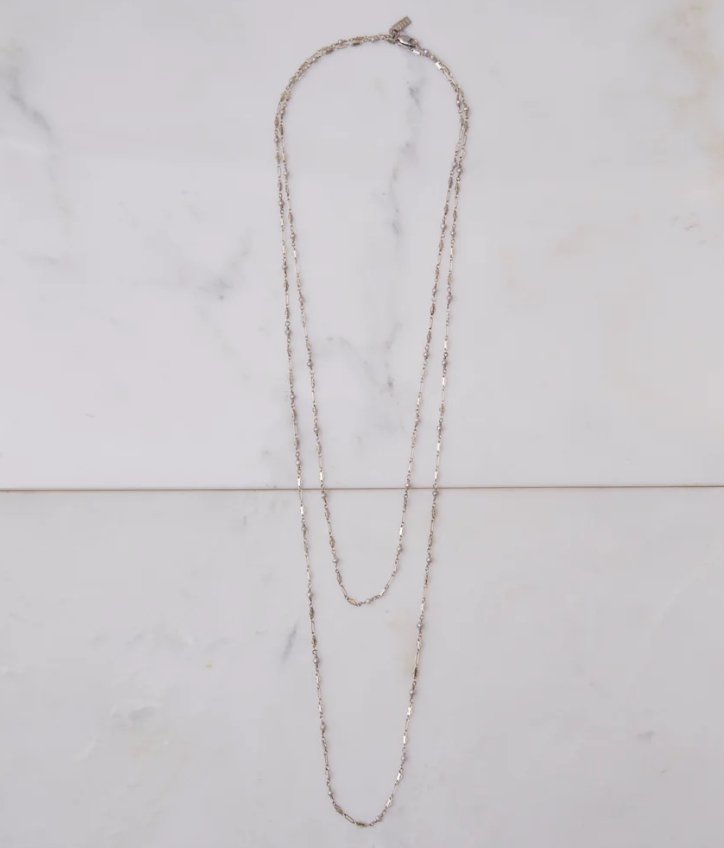 Baby Boho Fresh Water Pearl Layering Necklace - Silver - The Collective Park City