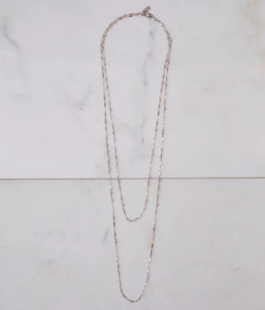 Baby Boho Fresh Water Pearl Layering Necklace - Silver - The Collective Park City