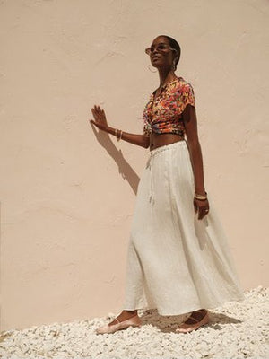 Bailey Linen Maxi Skirt - The Collective Park City